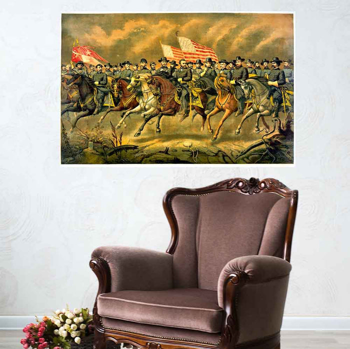 31.5x48 inch Grant & Generals Decal Installed Above Chair