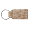 2.75" x 1.25" Rectangle Sublimatable Burlap Keychain