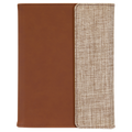 7" x 9" Rawhide Sublimatable Burlap Portfolio with Notepad