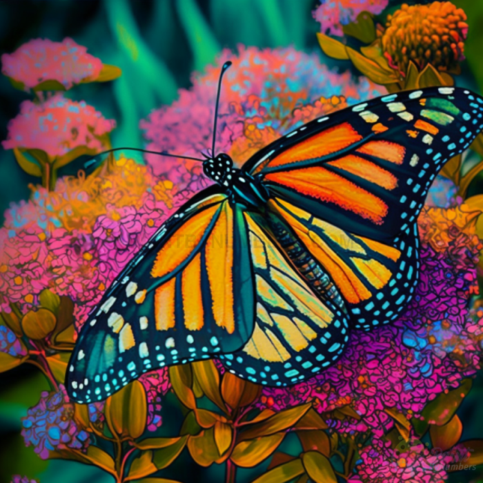 Butterfly In The Garden Paint By Numbers Kit