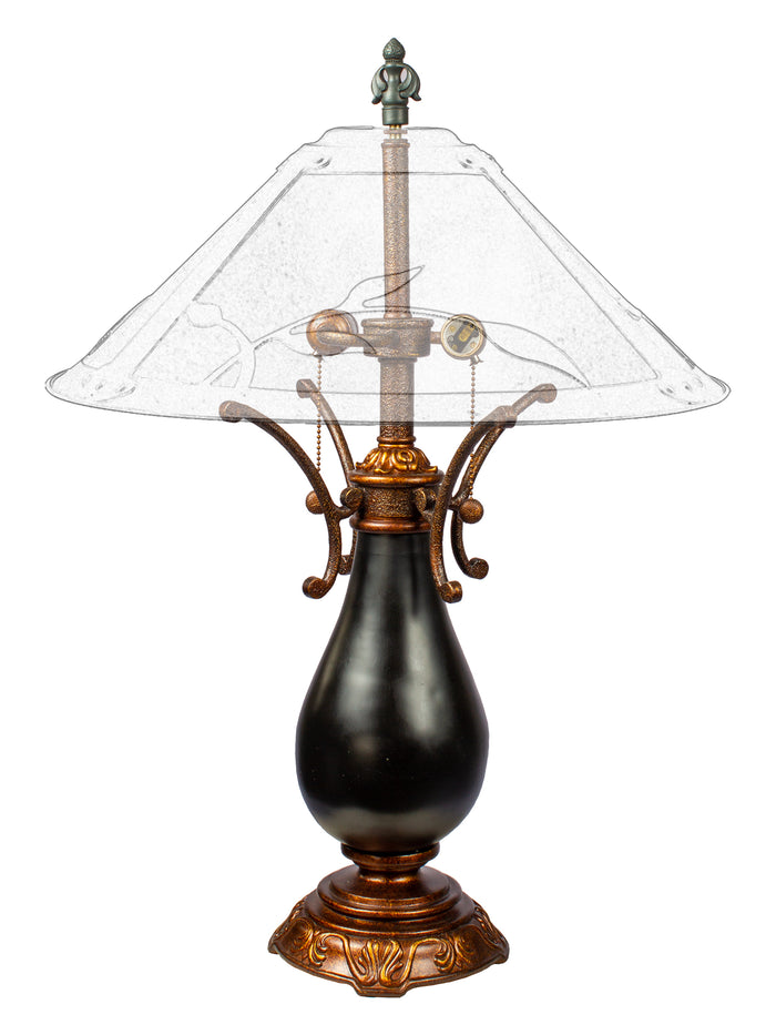 Byron Oval 27" Tall Antique Bronze Base