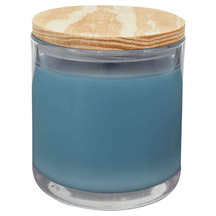 Candle in a Glass Holder with Wood Lid - CND01