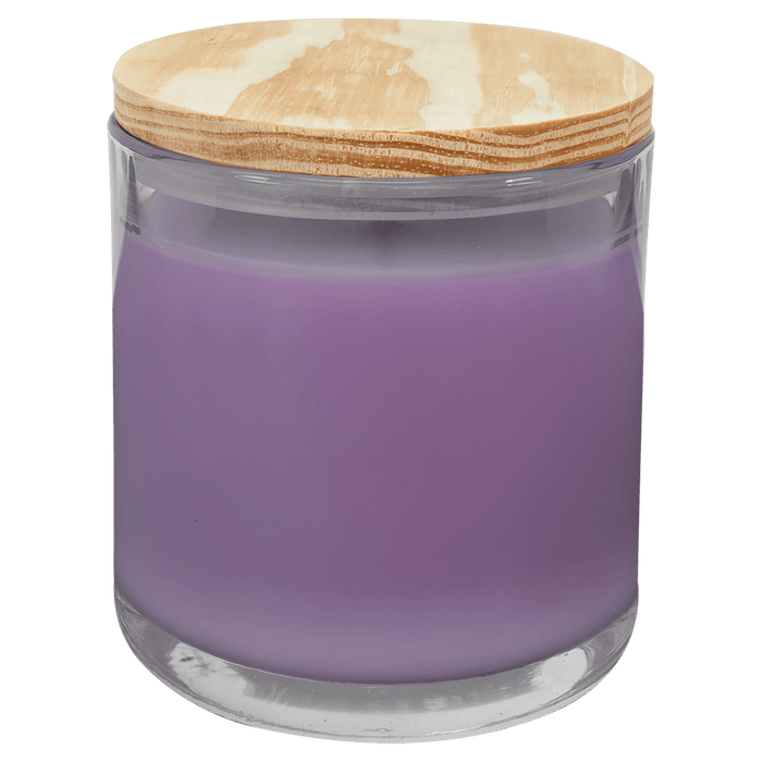 Candle in a Glass Holder with Wood Lid - CND01