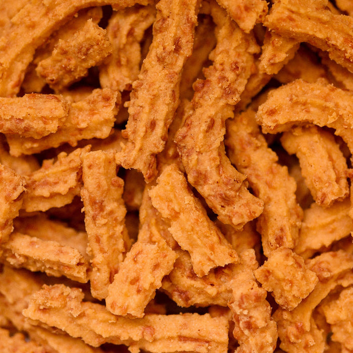 Carolyn's Cheese Straws 4 oz box with clear lid