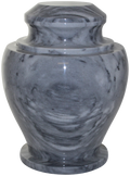 Carpel Cashmere Gray Marble Adult Funeral Cremation Urn, 220 Cubic Inches