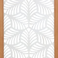 Carved Leaf Wood Framed Wall Panel | 10"x24.5"