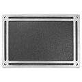 Silver/Black Rectangle Cast Aluminum Sign w/4 Screws