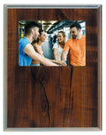 Cherry Finish Slide-In Frame Plaque with 5" x 3 1/2" Window