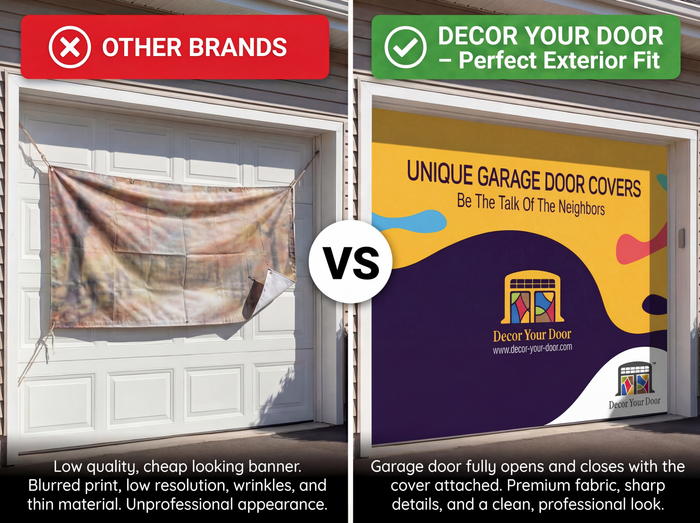 Christmas Car And Gift Box In The Garage Showroom Garage Door Cover Banner Backdrop
