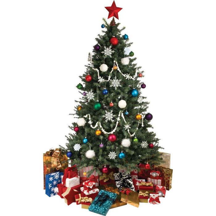 Christmas Tree Wall Decal Printed & Die-Cut | Wallhogs
