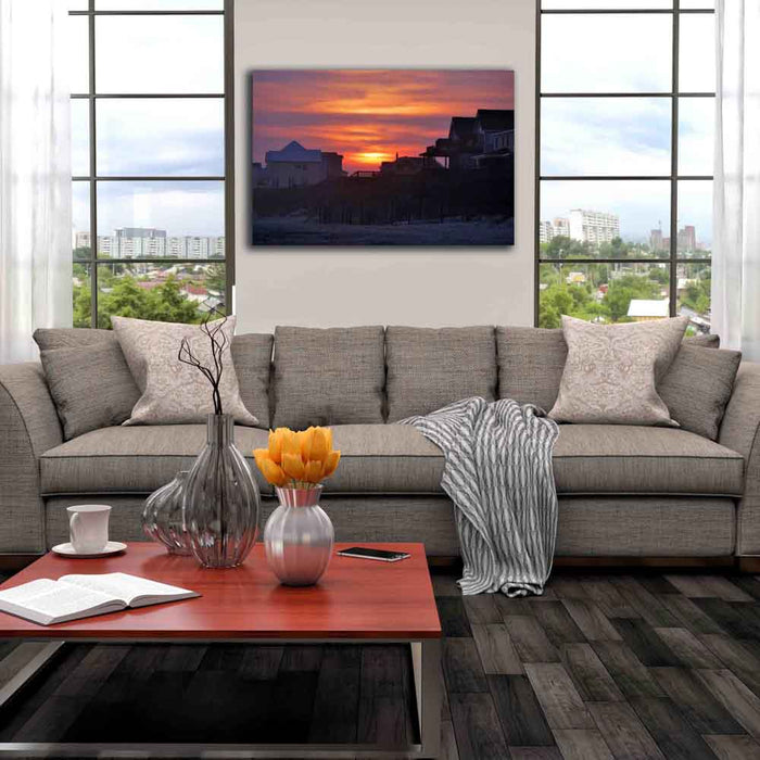 Sunset Fine Art Canvas Print Installed | Wallhogs