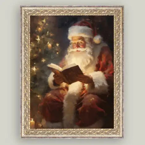 Classic Santa Framed Antique Art