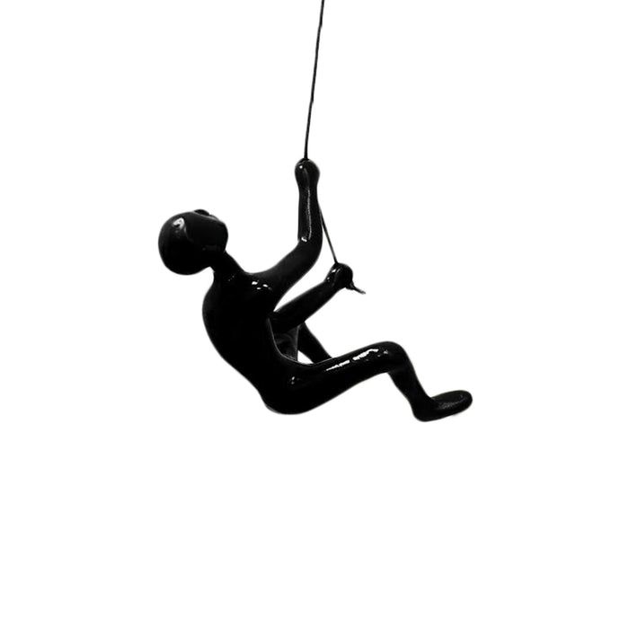 Climbing Man in Black Wall Art | 3.5"x5.5"