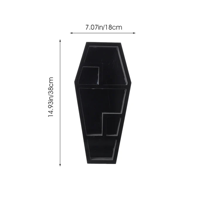 Coffin Essential Oil And Crystals Rack