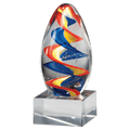Colorful Egg Shaped Art Glass on Base - AGAR89
