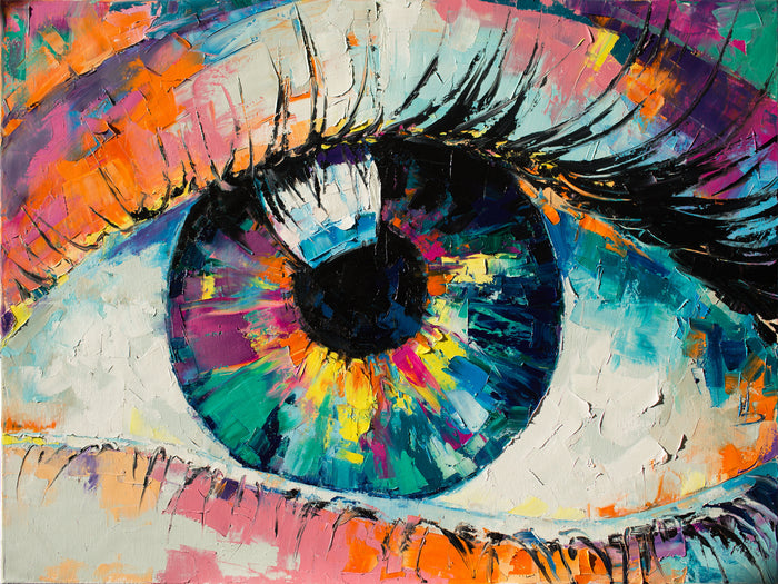 Colorful Eye Art Garage Door Cover Wrap Banner