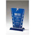 Constellation Glass Award w/Blue Background w/Chrome Star