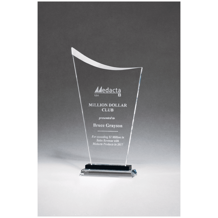 Contemporary Glass Award with Pedestal Base - AGX05