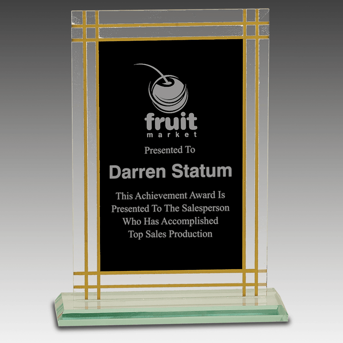 7.5" Contemporary Glass Full Border Award