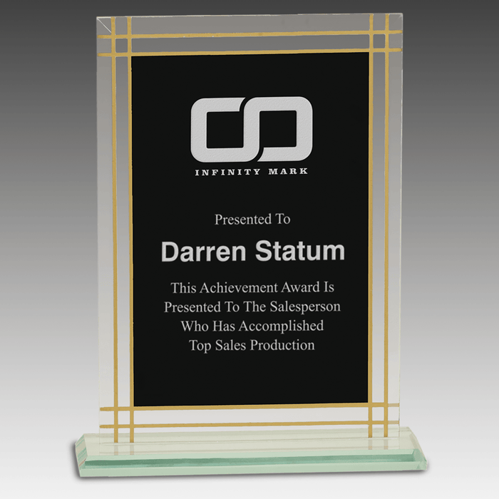 8.5" Contemporary Glass Full Border Award