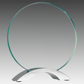 7.25" Round Cosmic Glass with Silver Base