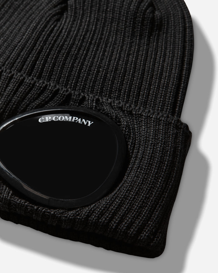 C.P. Company Cotton Goggle Beanie Black Hats Beanies RSCMAC747A-000727A 999