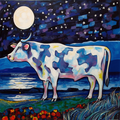 Cow at Night