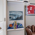 18x24 inch Cratered Surface of Mars Decal Installed in Alcove