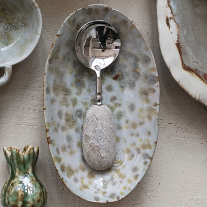 Cream Speckled Dish