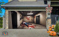 Creepy 3D "Help Me" in Garage Room Garage Door Cover Banner Wrap - Decor Your Door