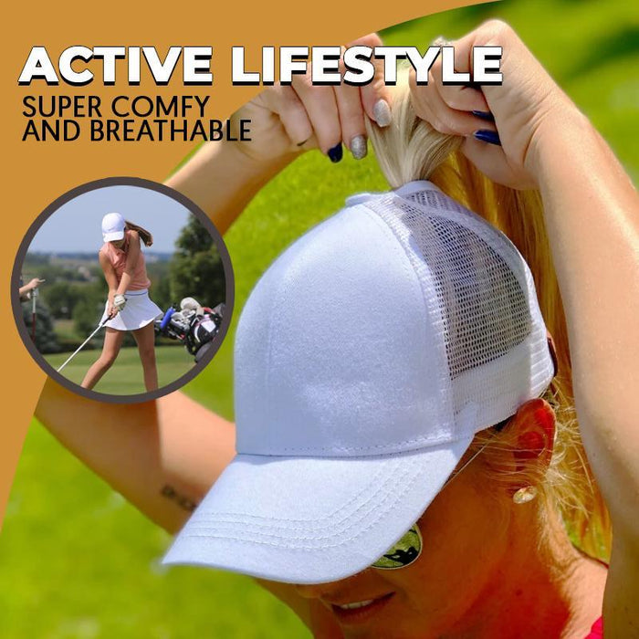 Criss Cross Ponytail Baseball Cap