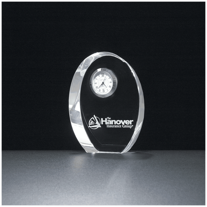 3.875" x 4.875" Crystal Clock