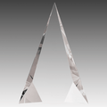 6" x 8" Crystal Facet Triangle