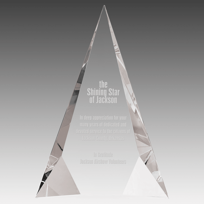 6" x 8" Crystal Facet Triangle