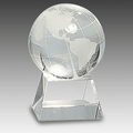 3.5" Crystal Globe on Clear Base
