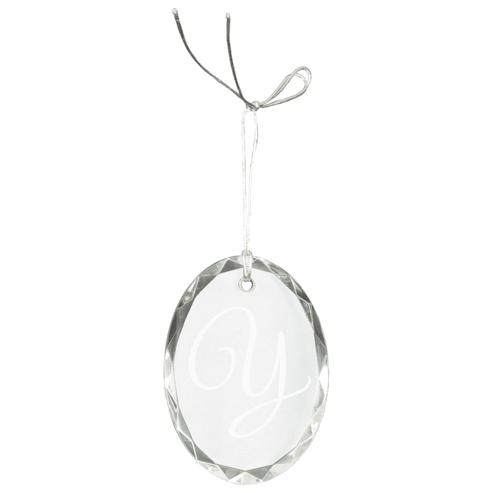 3" Crystal Faceted Oval Ornament