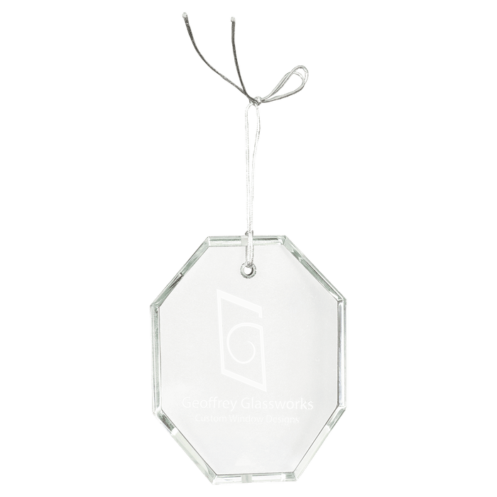 3.5" Crystal Octagon Ornament