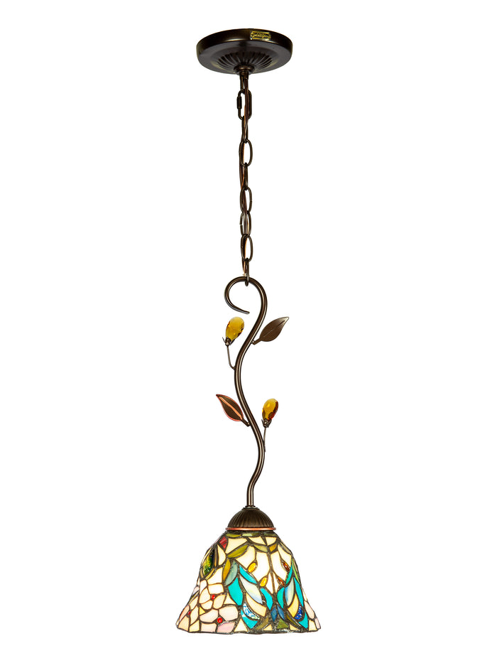 Crystal Peony Tiffany Hanging Fixture