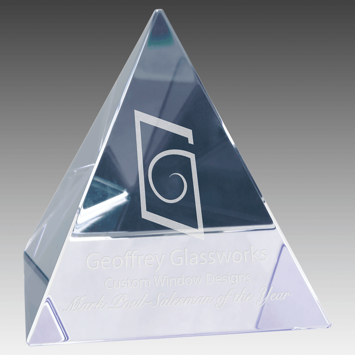 3.1" x 3.1" x 3.1" Crystal Pyramid