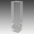 8.75" Crystal Rectangle with Jewel Base