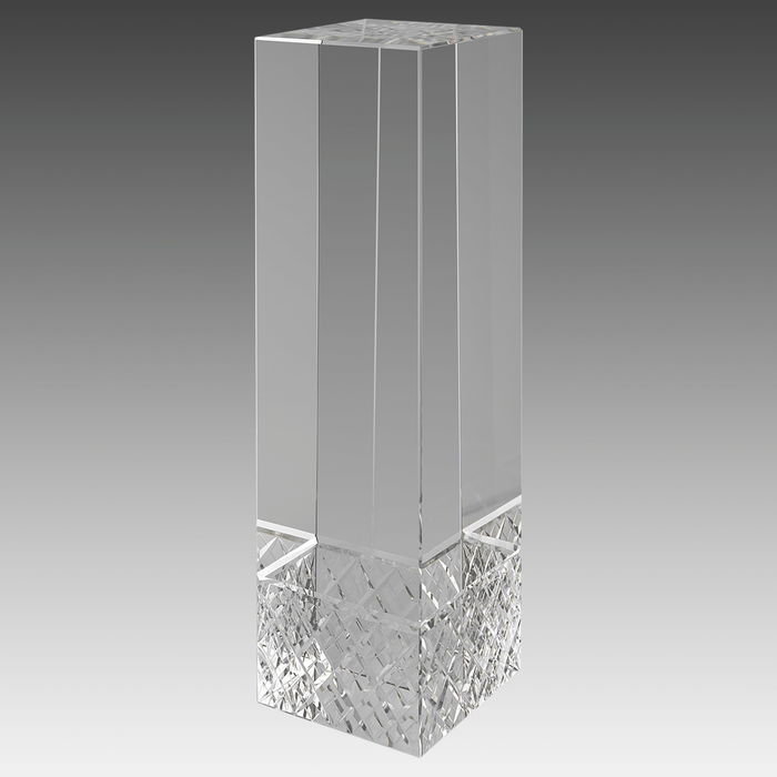 8.75" Crystal Rectangle with Jewel Base