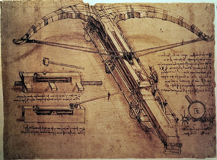 Da Vinci "Design for a Giant Crossbow" (1485) Glossy Poster (4 Sizes Available)