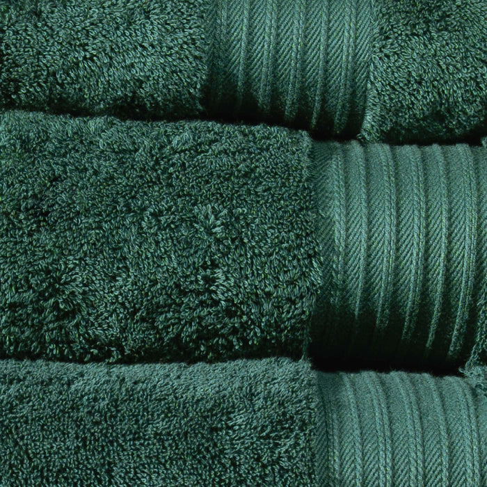 Dark Emerald Egyptian Cotton Towel Bale bedroom detail 1 | Soak and Sleep