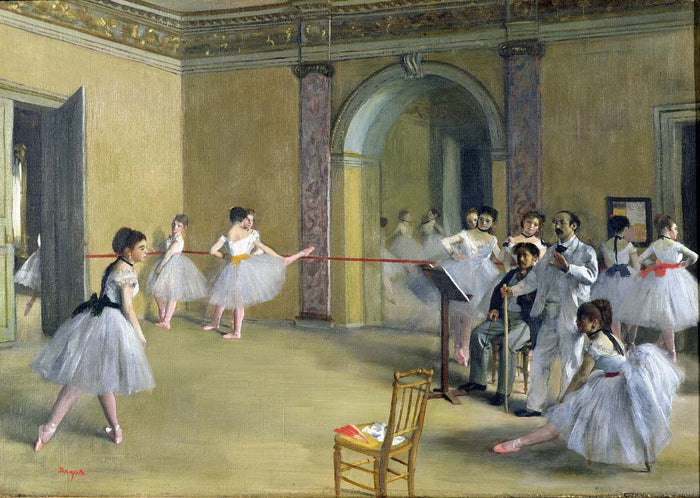 Degas "The Dance Foyer at the Opera on the rue Le Peletier" (1872) Glossy Poster (4 Sizes Available)