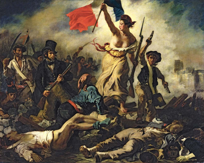 Delacroix "Liberty Leading the People" Glossy Poster (4 Sizes Available)