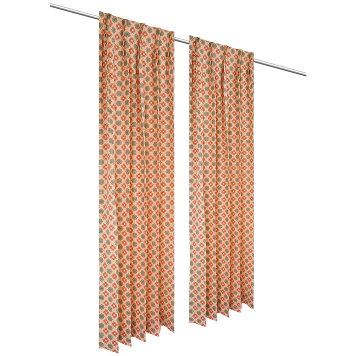 Demask Small Motif (100% Cotton) Drapes