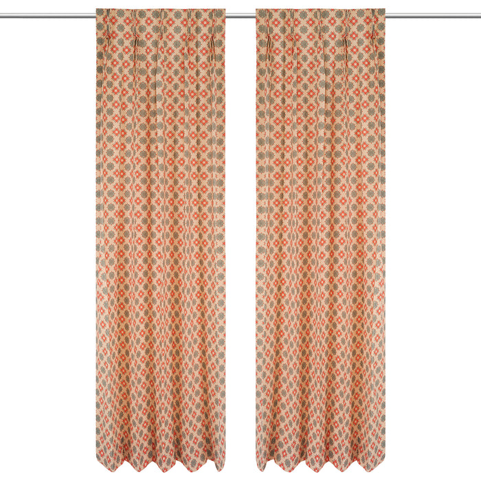Demask Small Motif (100% Cotton) Drapes