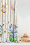 Designer Curtain -Circus Friends (Playful Animal Adventure Curtain)