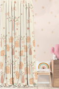Designer Curtain -Playful Puppy Garden Adventure Curtains
