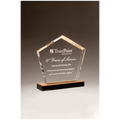 Diamond Acrylic w/Gold Accent and Mirror Top Black Base
